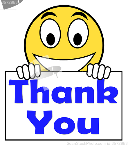 Image of Thank You On Sign Shows Gratitude Texts And Appreciation