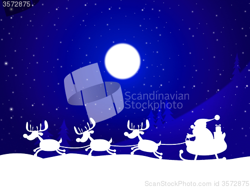 Image of Xmas Reindeer Indicates Father Christmas And Celebration