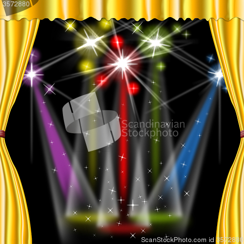 Image of Spotlight Color Shows Stage Lights And Beam