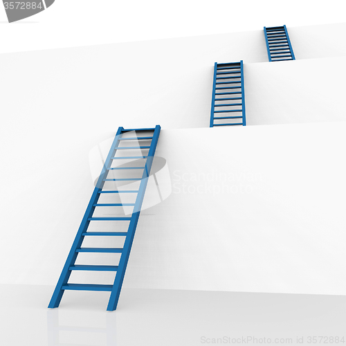 Image of Ladders Vision Represents Conquering Adversity And Aspire