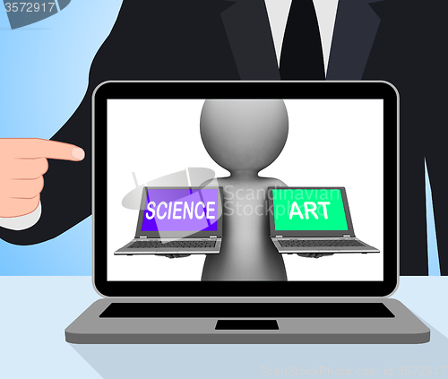 Image of Science Art Laptops Displays Scientific Or Artistic