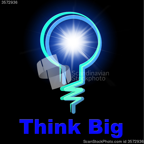 Image of Light Bulb Indicates Think About It And Blazing