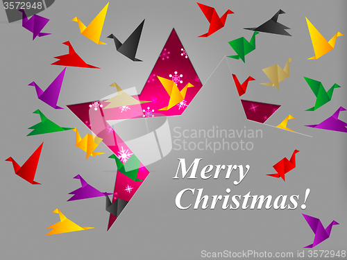 Image of Birds Xmas Shows Merry Christmas And Celebration