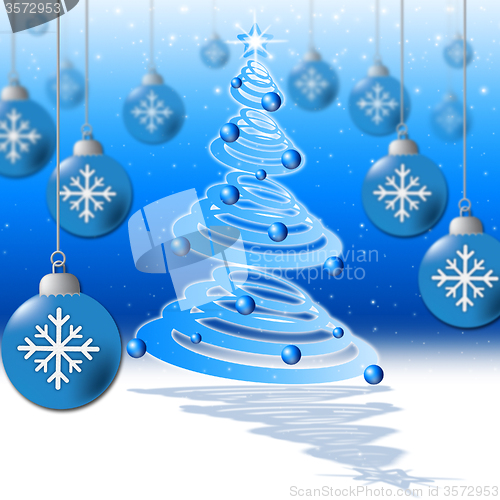 Image of Xmas Balls Means New Year And Christmas