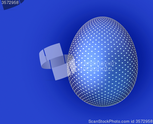 Image of Easter Egg Shows Blank Space And Blue