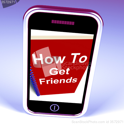 Image of How to Get Friends on Phone Represents Getting Buddies