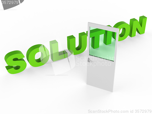 Image of Solution Door Represents Resolution Doorframe And Achievement