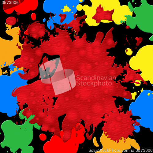 Image of Splash Background Represents Paint Colors And Spatter