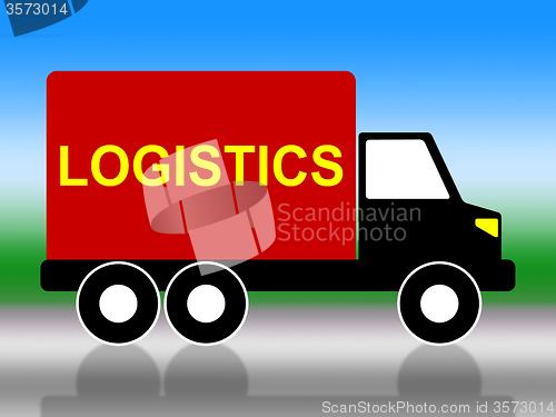 Image of Delivery Truck Means Coordinate Courier And Organized