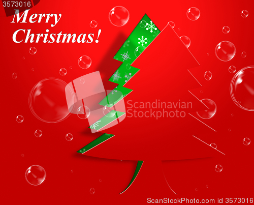 Image of Xmas Tree Means Christmas Holiday And Winter