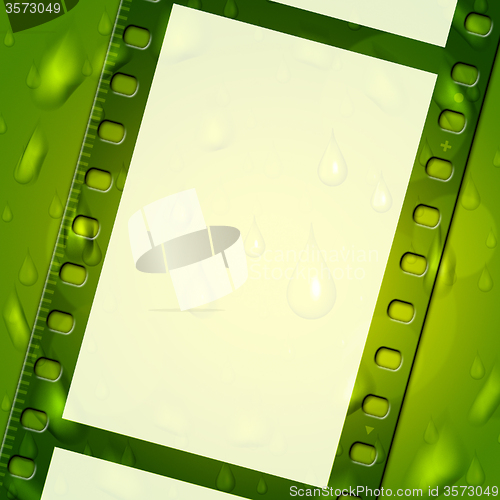 Image of Copyspace Green Indicates Negative Film And Backdrop