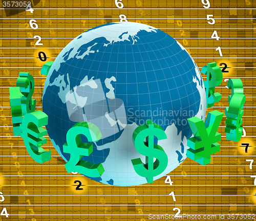 Image of Forex Euros Indicates British Pound And Dollars