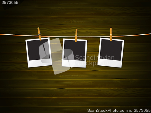 Image of Photo Frames Shows Empty Space And Concrete