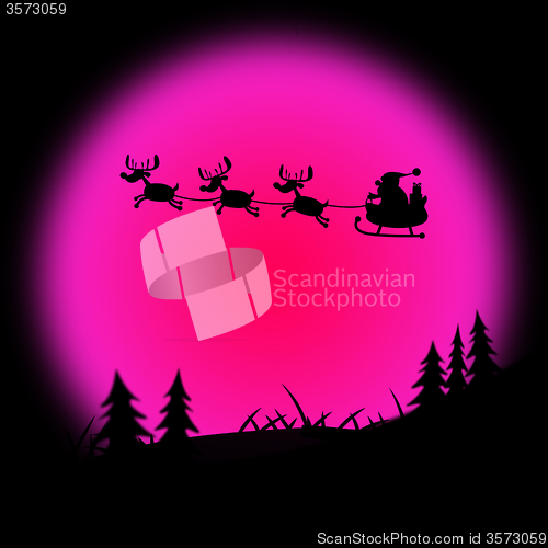Image of Santa Xmas Indicates Father Christmas And Christmastime