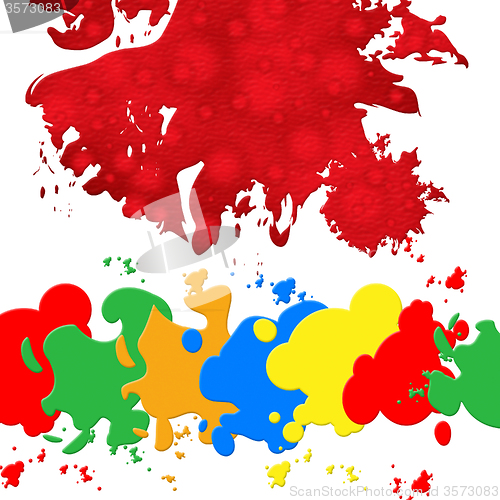 Image of Paint Color Indicates Blots Splashes And Blob