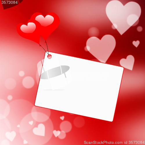 Image of Tag Heart Represents Valentine\'s Day And Affection