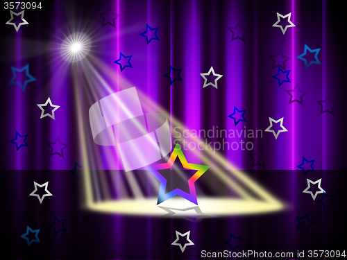 Image of Spotlight Purple Means Stage Lights And Beam