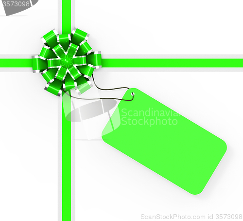 Image of Gift Tag Shows Empty Space And Copy-Space