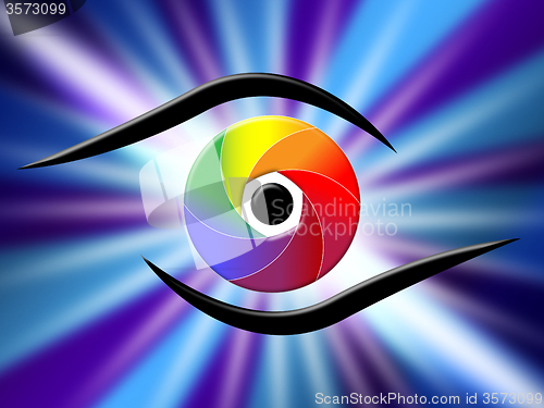 Image of Eye Aperture Represents Color Guide And Chromatic