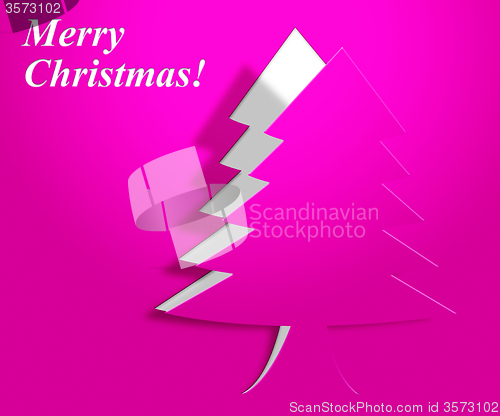 Image of Xmas Tree Represents New Year And Celebrate