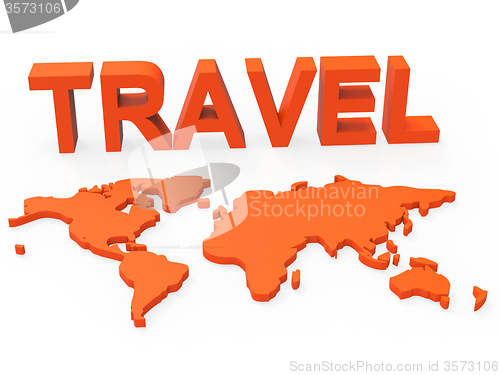 Image of Travel World Indicates Worldly Globalization And Touring