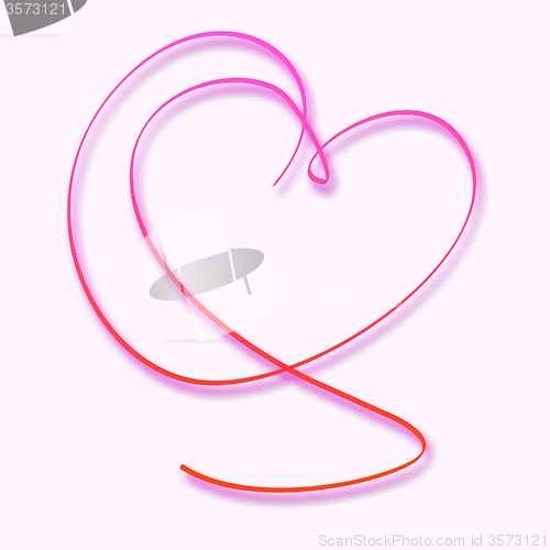 Image of Heart Copyspace Means Valentines Day And Blank
