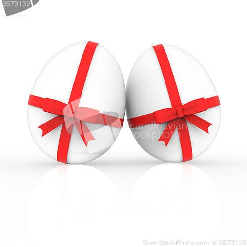 Image of Easter Eggs Represents Empty Space And Copyspace