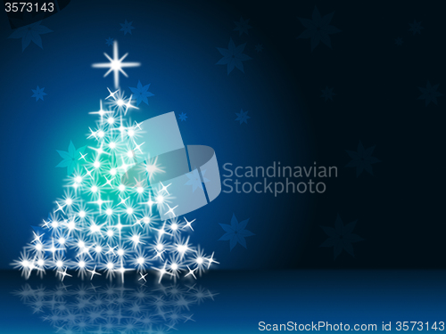 Image of Xmas Tree Shows New Year And Christmas