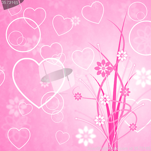 Image of Pink Background Means Valentines Day And Abstract