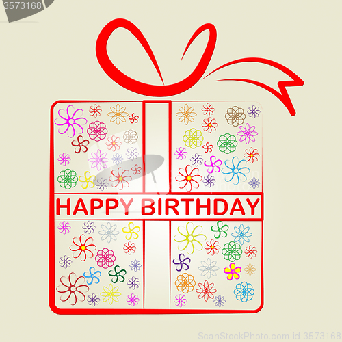 Image of Happy Birthday Represents Congratulation Present And Gift