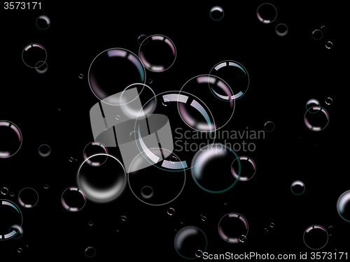 Image of Glow Bubbles Means Light Burst And Illuminated