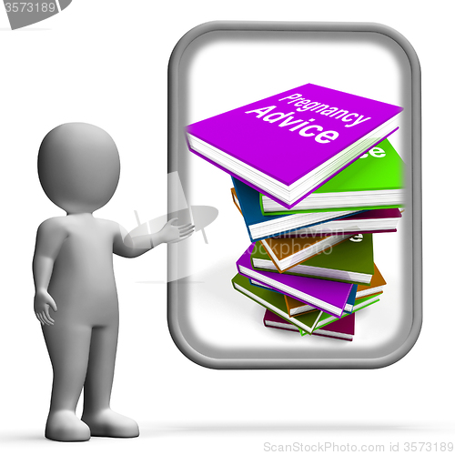 Image of Pregnancy Advice Book Stack Displays Information Babies