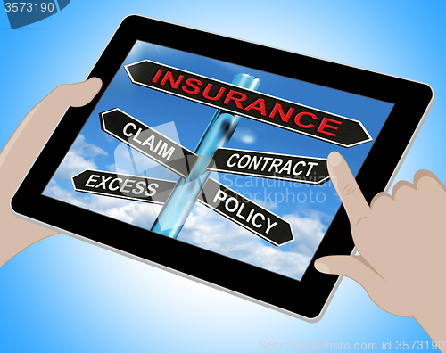 Image of Insurance Tablet Mean Claim Excess Contract And Policy