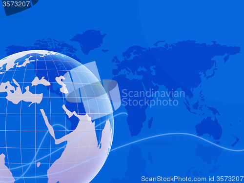 Image of World Map Indicates Backgrounds Globalization And Globalise