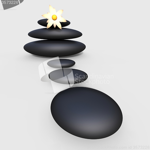 Image of Spa Stones Indicates Pebble Peace And Health