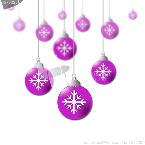 Image of Xmas Balls Means New Year And Bauble