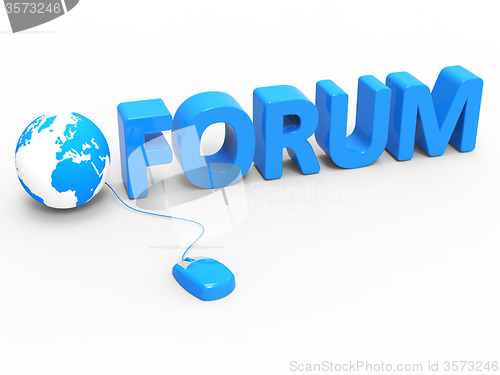 Image of Forum Global Represents World Wide Web And Chat