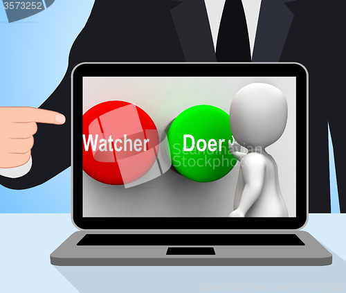 Image of Watcher Doer Buttons Displays Active Inactive Personality Type