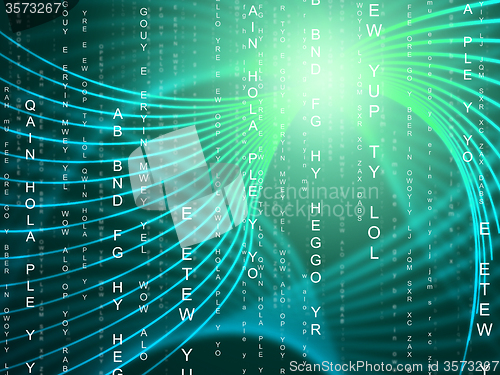 Image of Swirl Tech Represents Light Burst And Computer