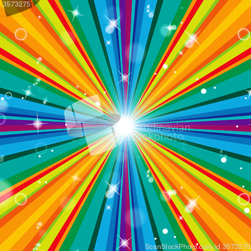 Image of Color Background Means Multicolored Radiate And Template