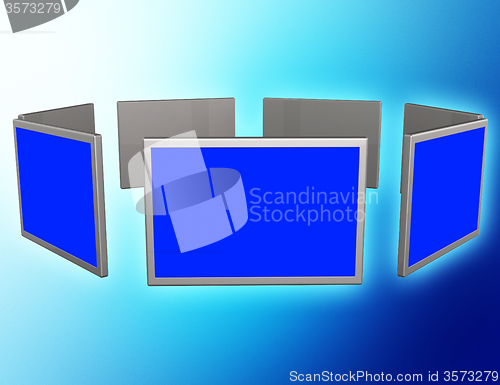 Image of Monitors Copyspace Means Desktop Pc And Blank