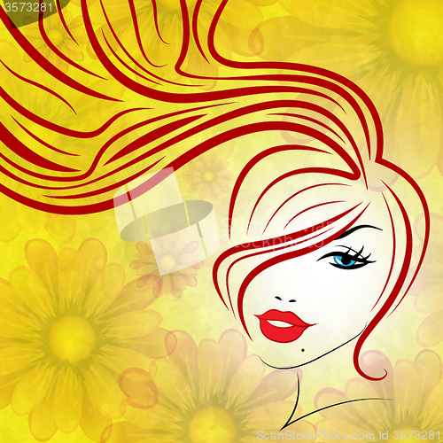 Image of Beauty Hair Represents Good Looking And Attractive