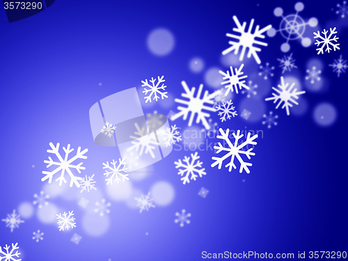 Image of Blue Bokeh Shows Ice Crystal And Celebrate