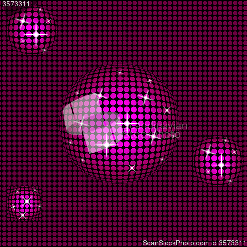 Image of Sphere Pink Indicates High Tech And Abstract