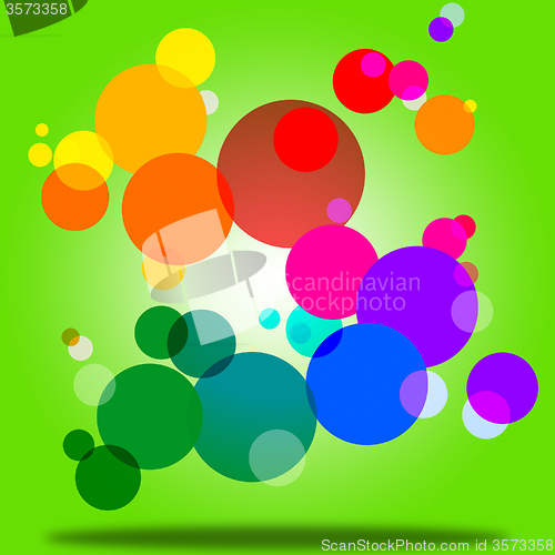 Image of Color Background Indicates Circles Bubble And Orb