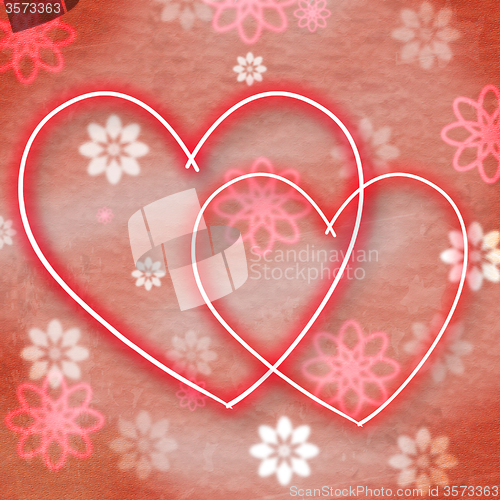 Image of Hearts Intertwinted Shows Valentine\'s Day And Backgrounds