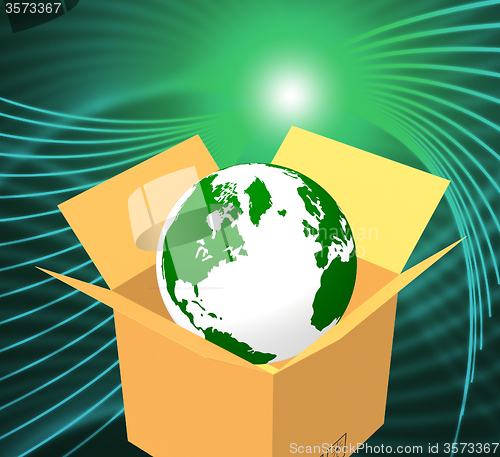 Image of Delivery World Indicates Sending Global And Post