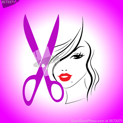 Image of Pink Hair Shows Haircare Haircut And Hairstyle