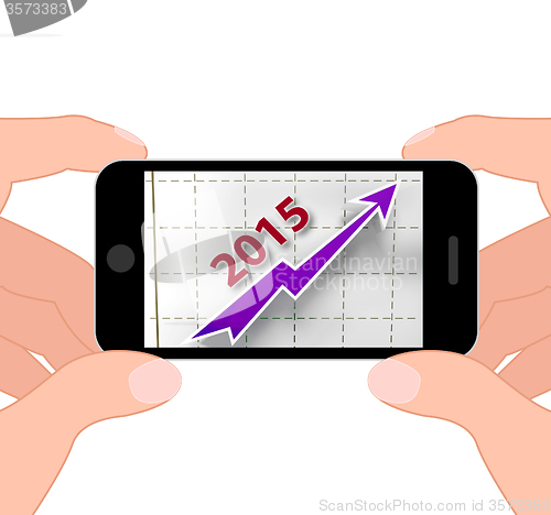 Image of Graph 2015 Displays Financial Forecast Projecting Growth