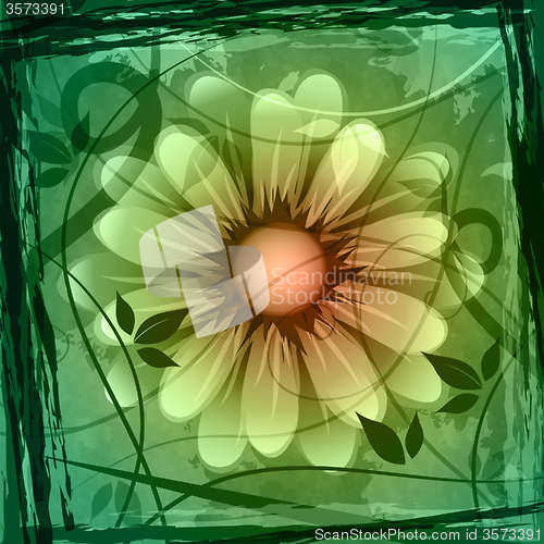 Image of Floral Copyspace Shows Flower Boundary And Frame